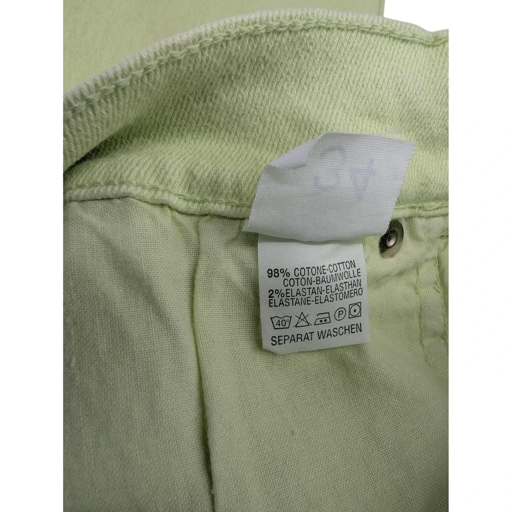 Y2K  Blue Light Cache Jeans Womens 25X30 Lime Green High Rise Made in Italy